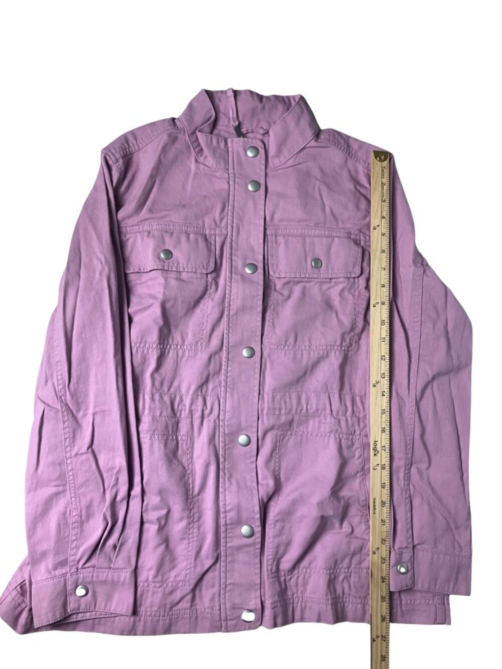 GAP Lilac Utility Jacket - Button Front Shirt Jacket with Pockets - Picture 9 of 10